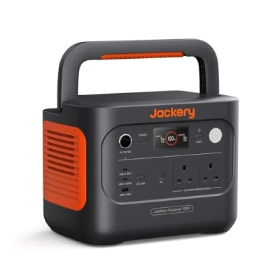 Image of Jackery Explorer 1000 v2 Portable Power Station(2024 New),1070Wh LiFePO4 Battery,1500W AC/100W USB C Output, 1 Hr Fast Charge, Solar Generator for Outdoor Camping,Off grid Living,RV,Emergency
