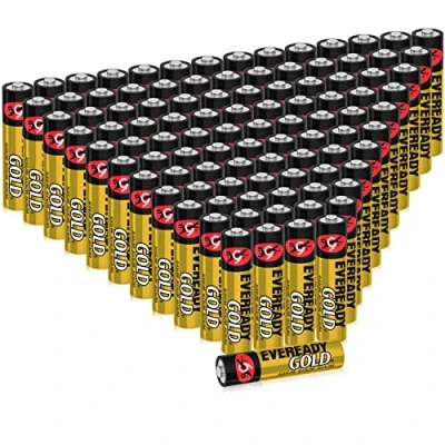 Image of Eveready Gold Alkaline AAA Batteries, 100 Pack [Amazon Exclusive]