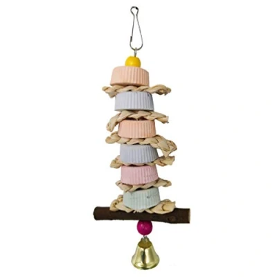 Image of Bird Perch Toys Parakeet Toys, Cage Accessories Wooden Chew Stand for Parrot Conure Cockatiel Lovebird Parrotlet Budgie Finches