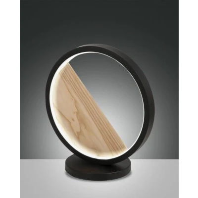 Image of Pierre Integrated LED Table Lamp Black Glass