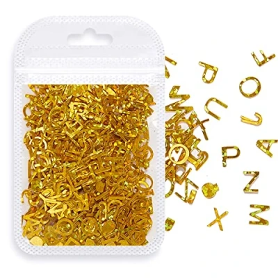 Image of Resin Shaker Mold Epoxy Fillers Letter Nails Sequins Alphabet Glitter Confetti Fillings Material for DIY Jewelry Making Nail Art Decoration