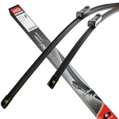 Image of HQ AUTOMOTIVE Front Windscreen Wiper Blades fits BMW 2 Series Grand Tourer F46 2015 onwards 2pcs Replacement Graphite Coated Natural Rubber No Smear Judder Free Model AD91 624 V3