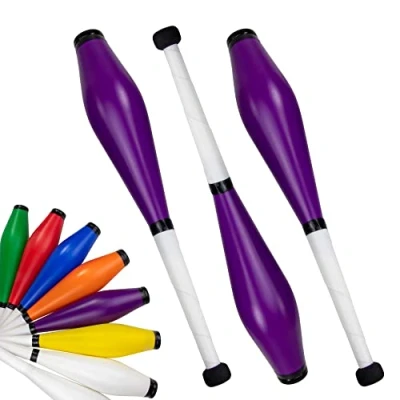 Image of Juggle Dream Trainer Street Juggling Club Set of 3 Great Clubs for Beginners and Advanced Jugglers (Purple)