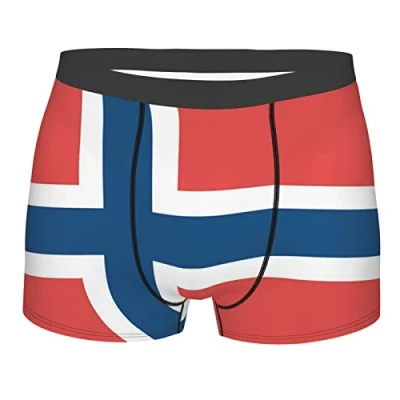 Image of Norwegian Flag Men&#039;s Underwear Breathable Boxer Briefs Stretch Trunks