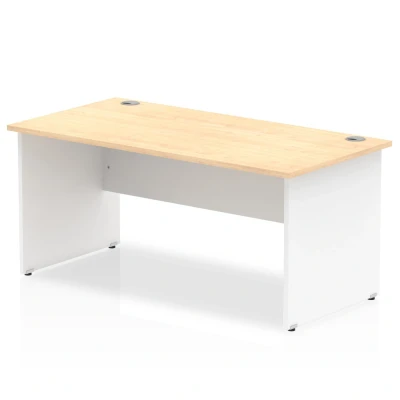 Image of Impulse Panel End 1800 Rectangle Desk Maple Top White TT000112