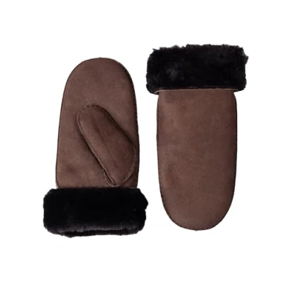 Image of Lakeland Leather Ladies&#039; Classic Sheepskin Mittens (Brown)