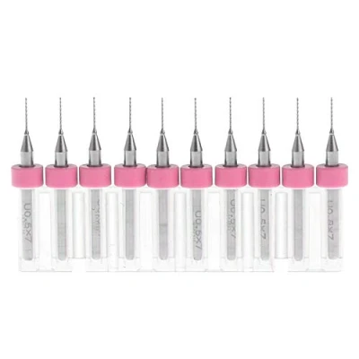 Image of Carbide PCB Rotary Tool MASO 10 Pcs Tungsten Micro Drill Bits， 1/8&quot; Shank for PCB, Jewelry, CNC, Soft Metals, Print Circuit, Engraving