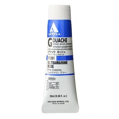 Image of Holbein Acryla Gouache Ultramarine Blue (A) 20ml by