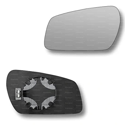 Image of Less4spares Replacement Wing Mirror Glass Left Compatible with Ford Fiesta 2005 2008 CLIP ON Passnager Near Side N/S Heated Convex