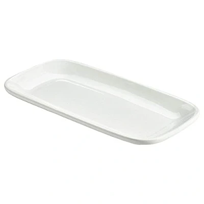 Image of Genware NEV 184630 Royal Rectangular Rounded Edge Plate, 29.5 cm x 15 (Pack of 6)