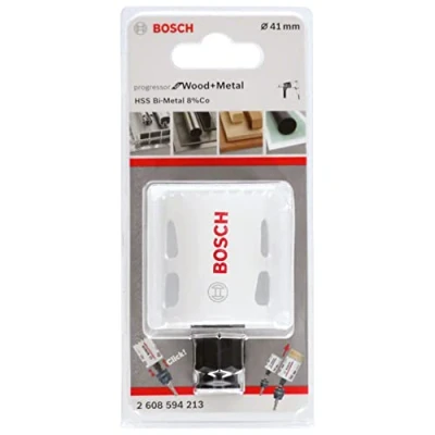 Image of BOSCH Bi Metal Hole Saw (for Wood and Metals, 8% Cobalt Alloy, Progressive Tooth Design, Ø 41 mm, Accessory Drills)