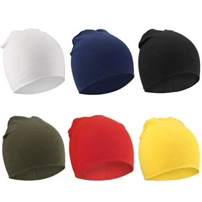 Image of DRESHOW 6 Pieces Baby Beanie Newborn Toddler Soft Cute Knit Hat Hospital Hats for Boys Infant Cap Beanies