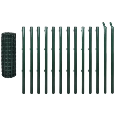 Image of vidaXL Euro Fence Steel 25x0.8 m Green