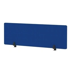 Image of Air Desktop Screen 1400x400mm Bespoke Stevia Blue Fabric