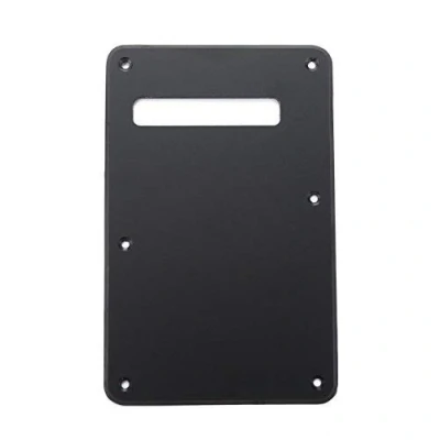Image of Musiclily Guitar Strat Back Plate for Fender USA/Mexican Standard Stratocaster Modern Style, 1Ply Matte Black