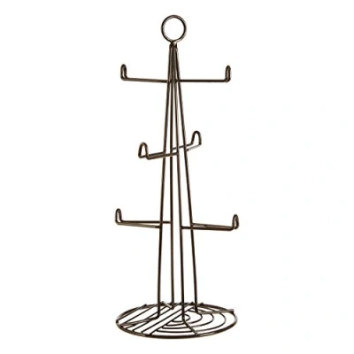 Image of Premier Housewares Mug Tree, Iron, Black,H37 x W15 D15cm