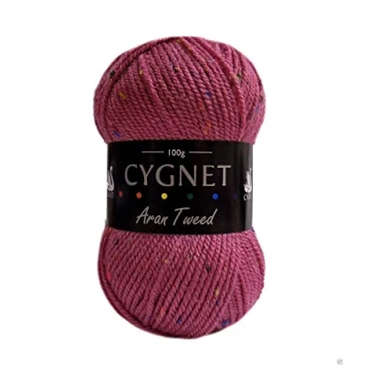 Image of Cygnet Aran Tweed Knitting Yarn 100g 100% Acrylic 6682 Rosewood