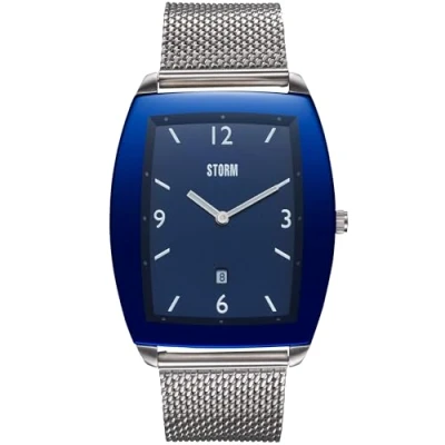 Image of STORM ZYONE Blue Unisex Watch with Edge to Glass and Numbered Dial at 3,6,9 12