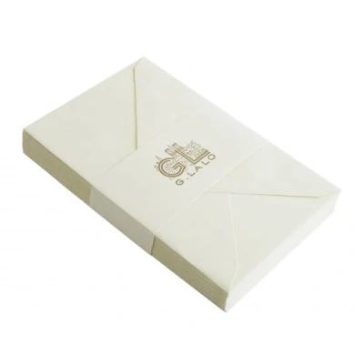 Image of Clairefontaine Ref 24416L G.Lalo Gummed Lined Envelopes (Pack of 20) 9 x 14cm in Size, PEFC Certified, White Linings for Confidentiality French Laid Paper Ivory