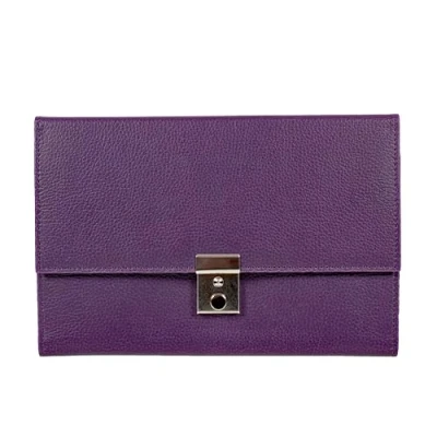 Image of AR BRAND EST. 2021 Travel Document Wallet Organiser with Lock for Passport (Purple)