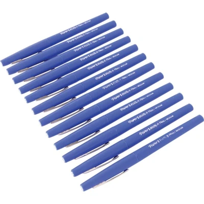 Image of PAPER:MATE LOT DE 3 STYLOS FEUTRE Flair Original Nylon PTE MOYENNE BLEU