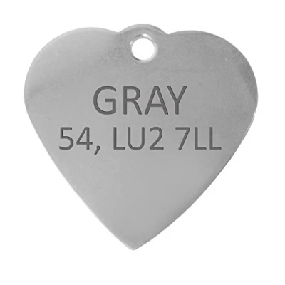 Image of BWM Stainless Steel Personalized Pet ID Tags Dog Tag for Pets Laser Engraved &amp; Personalised Dogs Cats Durable, Strong Deeply Small, Heart