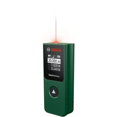 Image of Bosch laser measure EasyDistance 20 (easy &amp; precise measurement up to 20m, pocket size, one button control, in E Commerce cardboard box)