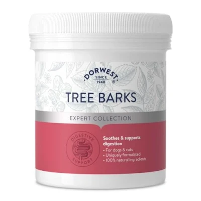 Image of Dorwest Tree Barks Powder for Dogs and Cats, 400g, Slippery Elm Soothes Digestion &amp; Upset Tummies, Eases Discomfort, Natural Formula