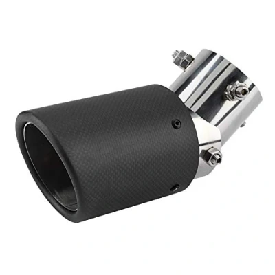 Image of Leinggg hzt839 Exhaust Tips Muffler Carbon Fiber Car Tail End Pipe, Universal Rear Pipe Tip, Inlet 63mm(2.5 inch) Outlet 89mm(3.5