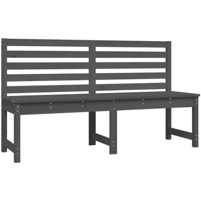 Image of vidaXL Garden Bench Grey 157.5 cm Solid Wood Pine