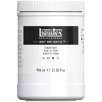 Image of Liquitex Heavy Body Acrylic Paint, Titanium White, 946 ml (Pack of 1)
