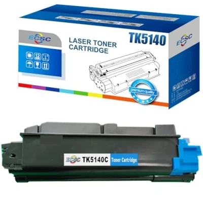 Image of ECSC Toner Cartridge TK 5140C For Printer, Compatible With Kyocera ECOSYS M6030cdn M6530cdn P6130cdn (Cyan, 1 Pack)