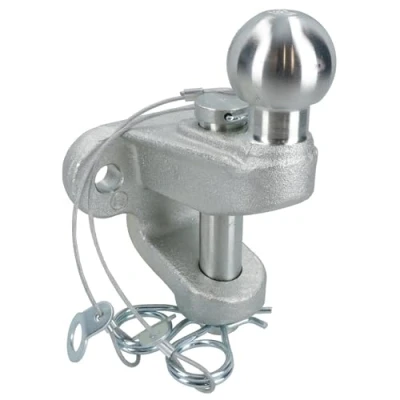 Image of AB Tools 3.5 Ton Tow Bar Towing Ball And Pin Eye Coupling 50mm 25mm Silver