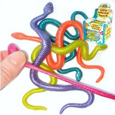 Image of HENBRANDT 12 Stretchy Snakes Assorted Colours (Pack of 2)