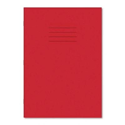 Image of Hamelin A4 8 mm Ruled and Margin 80 Pages Exercise Book Red (Pack of 50)