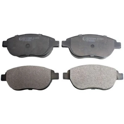 Image of 77364897 Brake pad set DENCKERMANN B110599 Front Axle not prepared for wear indicator, excl. warning contact PEUGEOT: 207 Hatchback