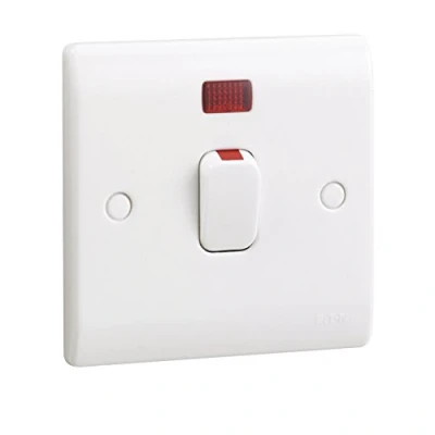 Image of Eaton P401N Premera Neon Double Pole Switch, Plastic, White, 20 A