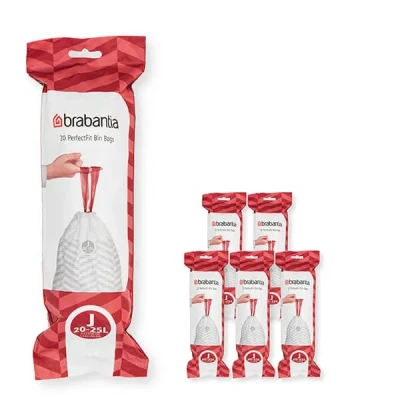 Image of Brabantia PerfectFit bags J 20 25 litre Multipack of 120 6x20