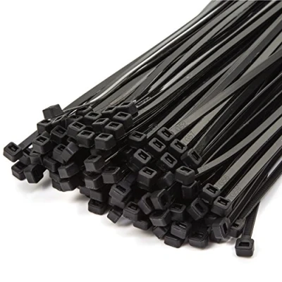 Image of 100x Strong Quality Black Cable Ties 100mm x 2.5mm Heavy Duty Heat &amp; Cold Resistant Zip