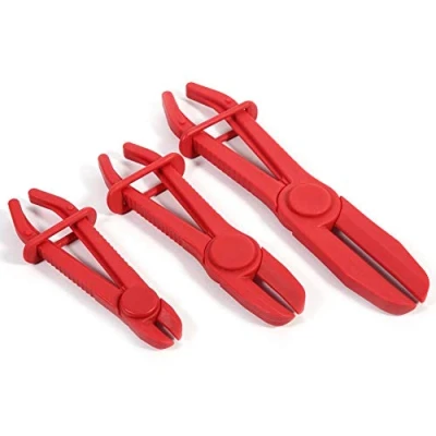Image of 3Pc Clamp Pliers£¬ Nylon Hose Tool Set Brake Fuel Water Line Plier Hands Free