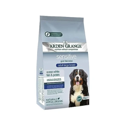 Image of Arden Grange Sensitive grain free adult large breed ocean white fish &amp; potato 2 x 12kg