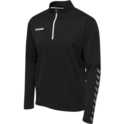 Image of hummel Men&#039;s Authentic Half Zip Sweatshirt Black/White