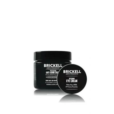 Image of Brickell Men&#039;s Ultimate Anti Aging Routine, Wrinkle, Night Face Cream and Eye to Reduce Puffiness, Wrinkles, Dark Circles, Under Bags, Natural Organic, Scented