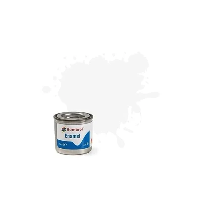 Image of Humbrol Model Paint AA0374 No 34 White Matt Tinlet 1 (14ml), Enamel Paints for Models, Plastic, Metal, Wood, Glass, Ceramics and More, Touch Up Hobby Tin Craft Kits