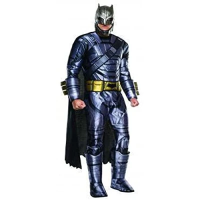 Image of Rubie&#039;s Batman v Superman Costume, Mens Deluxe Armored Outfit, Standard, CHEST 44&quot;, WAIST 30 34&quot;, INSEAM 33&quot;