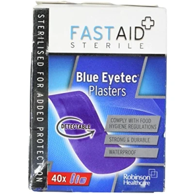 Image of Fast Aid 4479 Blue Eyetec Plasters (Pack of 40)