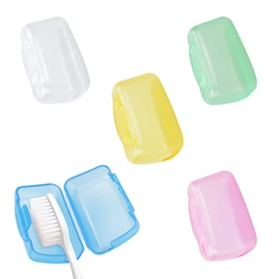 Image of 5 Pcs Portable Toothbrush Head Covers, Protective Box, Caps, Protector Box Sutiable for Home Travel Outdoor Camping Hiking Business Trip