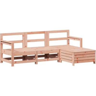 Image of vidaXL 4 Piece Garden Sofa Set Solid Wood Douglas Fir