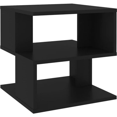 Image of vidaXL Side Table Black Engineered Wood Indoor Furniture Couch Coffee