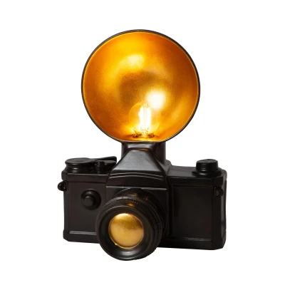 Image of Lucide EXTRAVAGANZA CAMERA Table lamp 1xE14 Black